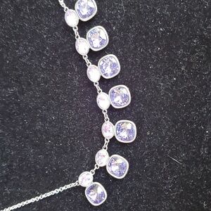 Touchstone Crystal Purple Crystal Necklace 15-18" 75.00